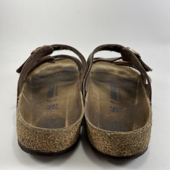 Birkenstock Florida Sandals Womens Size 42 US Size 11-11.5 Brown Leather Soft FB - Picture 5 of 10